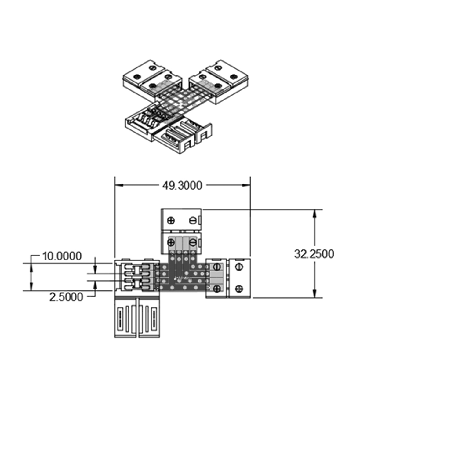 ISOLED Clip-T-Verbinder (max. 5A) für 2-pol. Pic_1