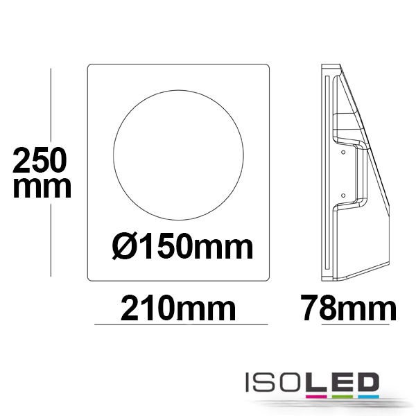 ISOLED Gips-Wand-Einbauleuchte, GU10 Pic_1