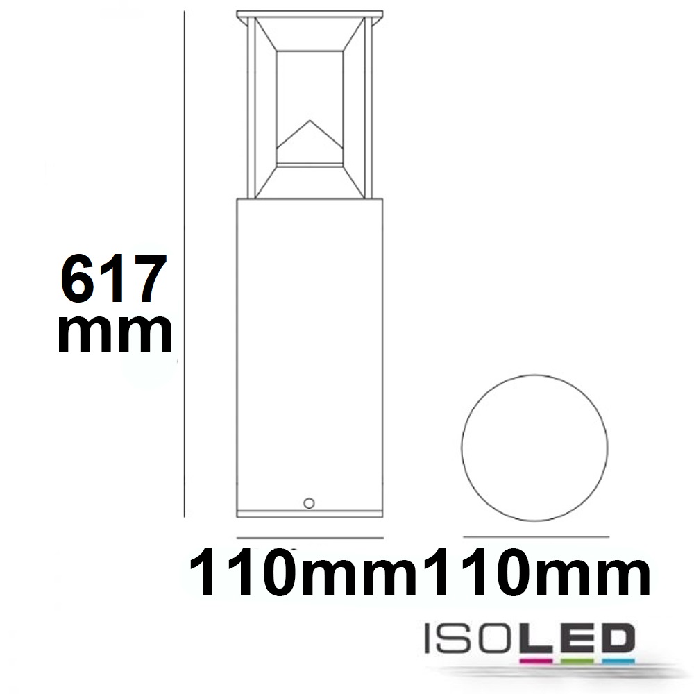 ISOLED LED Wegeleuchte Poller-4, 60cm Pic_2