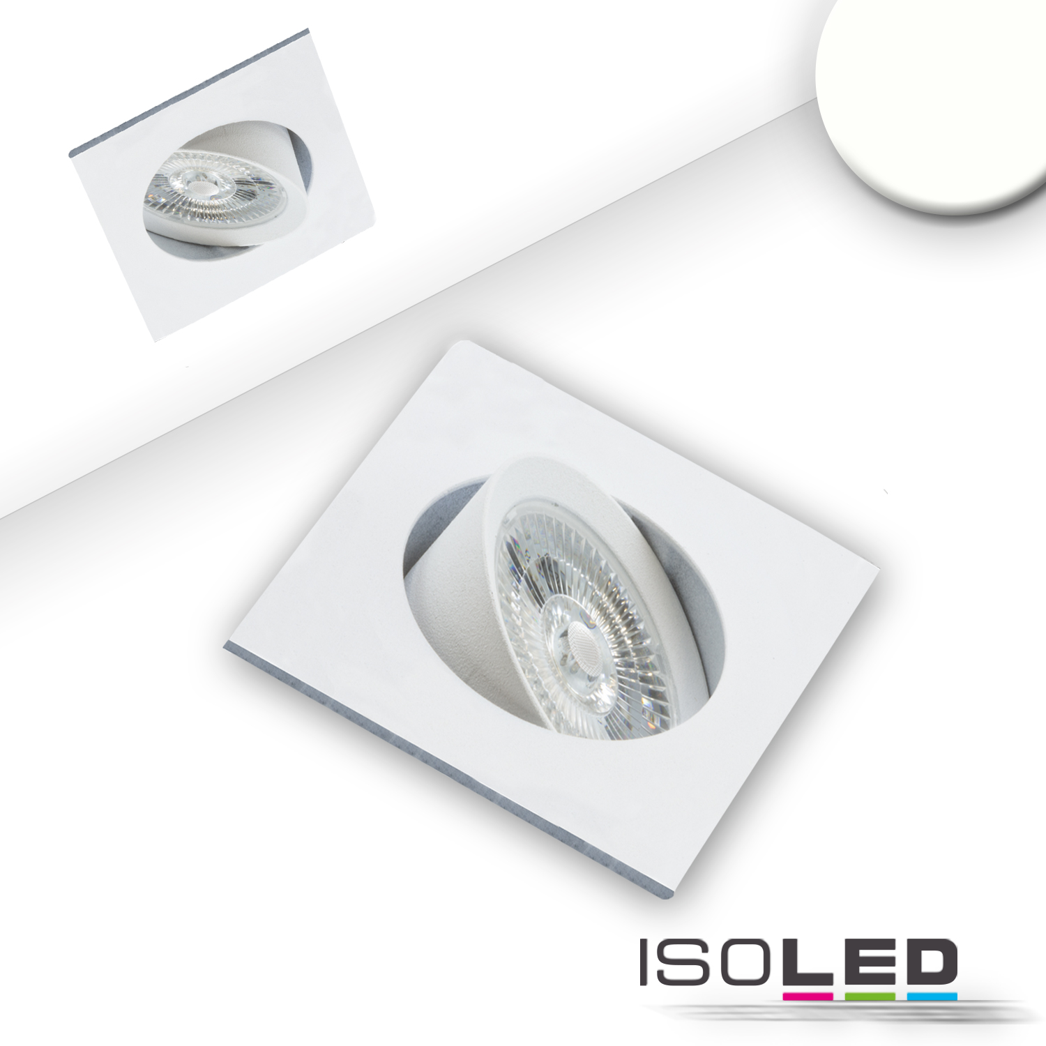 ISOLED LED Einbauleuchte Slim68 weiß, eckig Pic_1