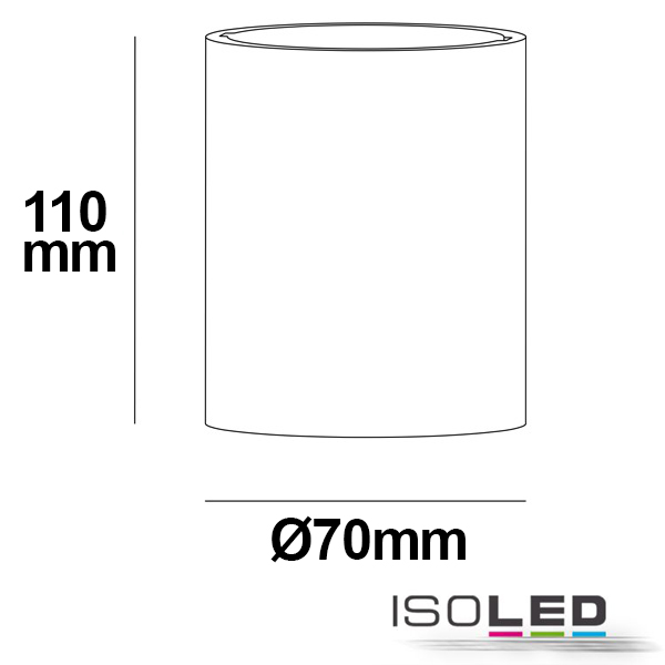 ISOLED Gips-Decken-Anbauleuchte, GU10, rund Pic_2