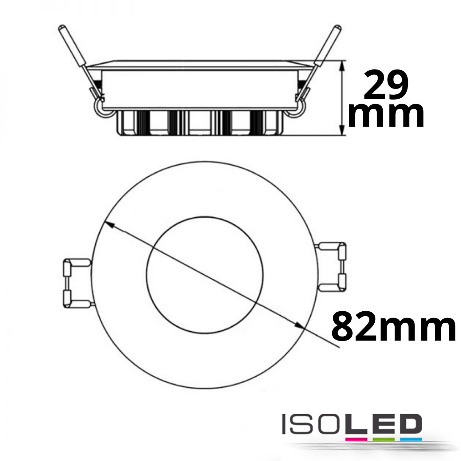 ISOLED LED Einbaustrahler PC68 IP44 Pic_1