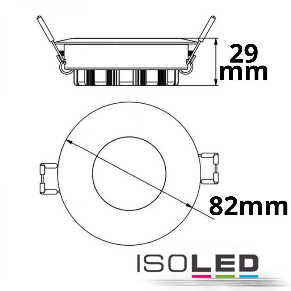 ISOLED LED Einbaustrahler PC68 IP44 Pic_3