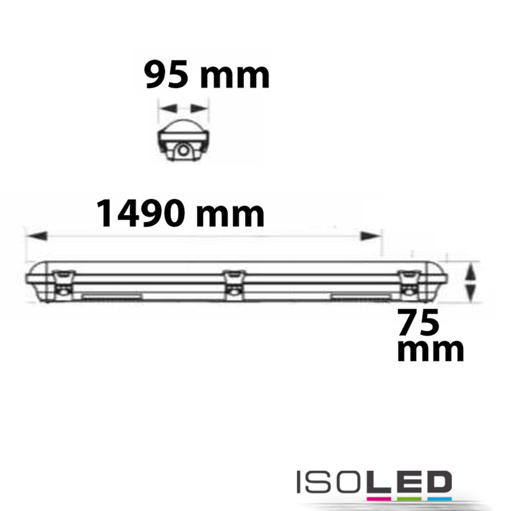 ISOLED LED Wannenleuchte 150cm Pic_1