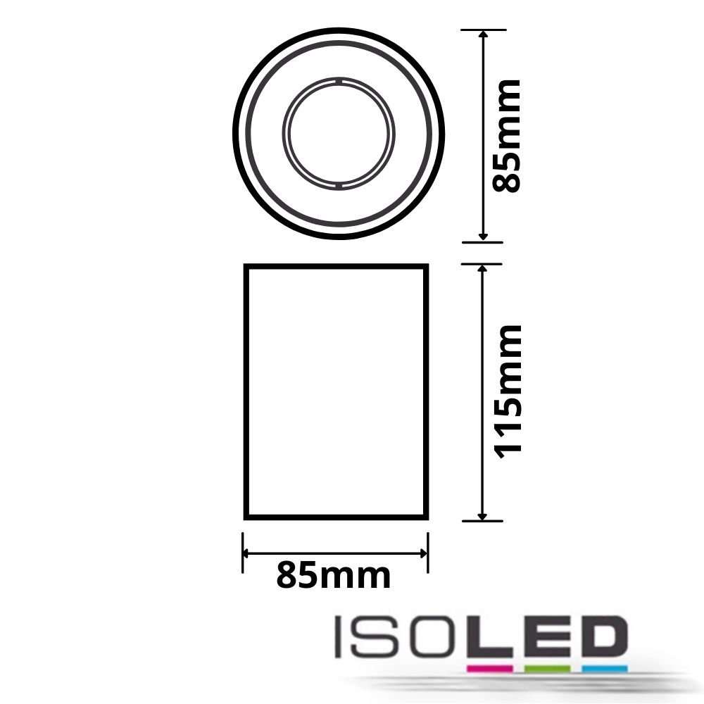 ISOLED Deckenaufbauleuchte rund für GU10 Pic_2