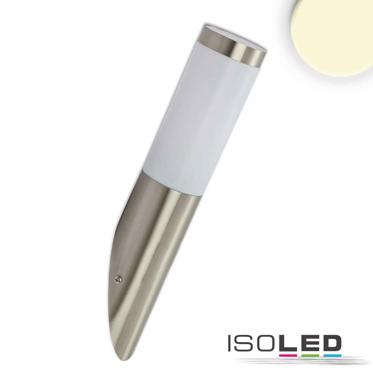 ISOLED Wandleuchte edelstahl, IP44, warmweiß Pic_2