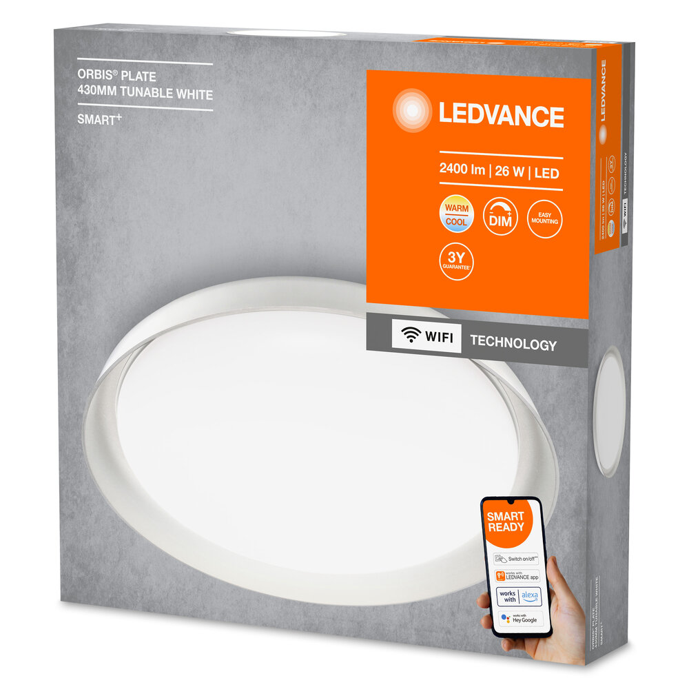 Ledvance SMART+ Wifi Orbis Plate White 430mm TW Pic_1
