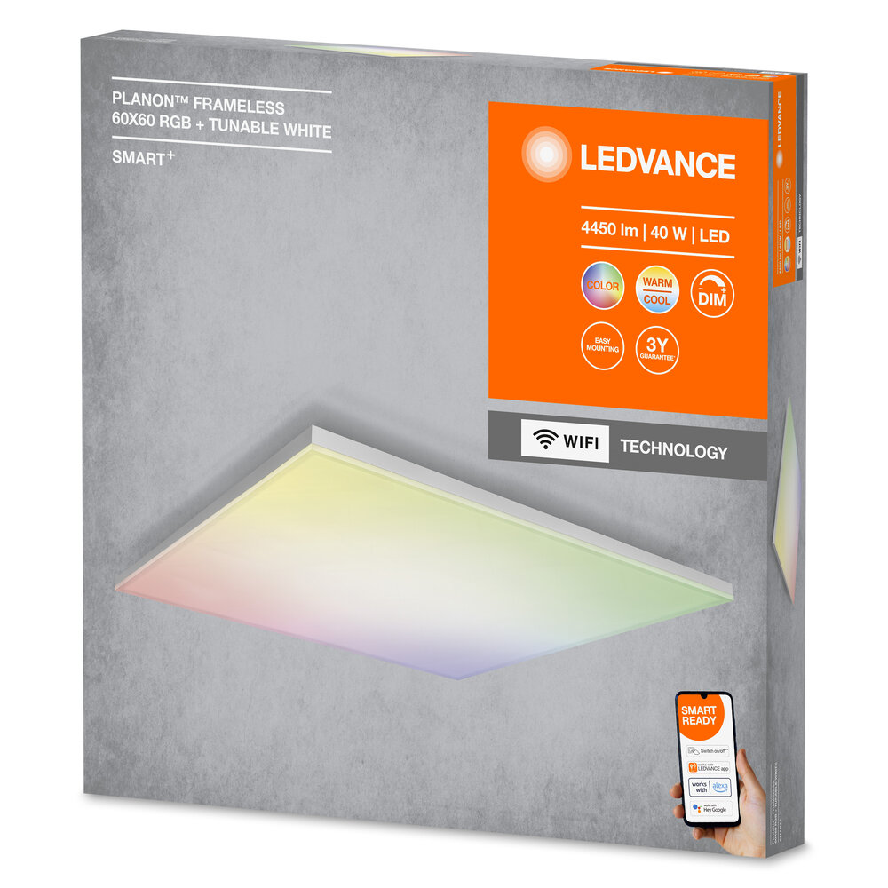 Ledvance SMART+ Wifi Planon 600x600mm RGB + TW Pic_2