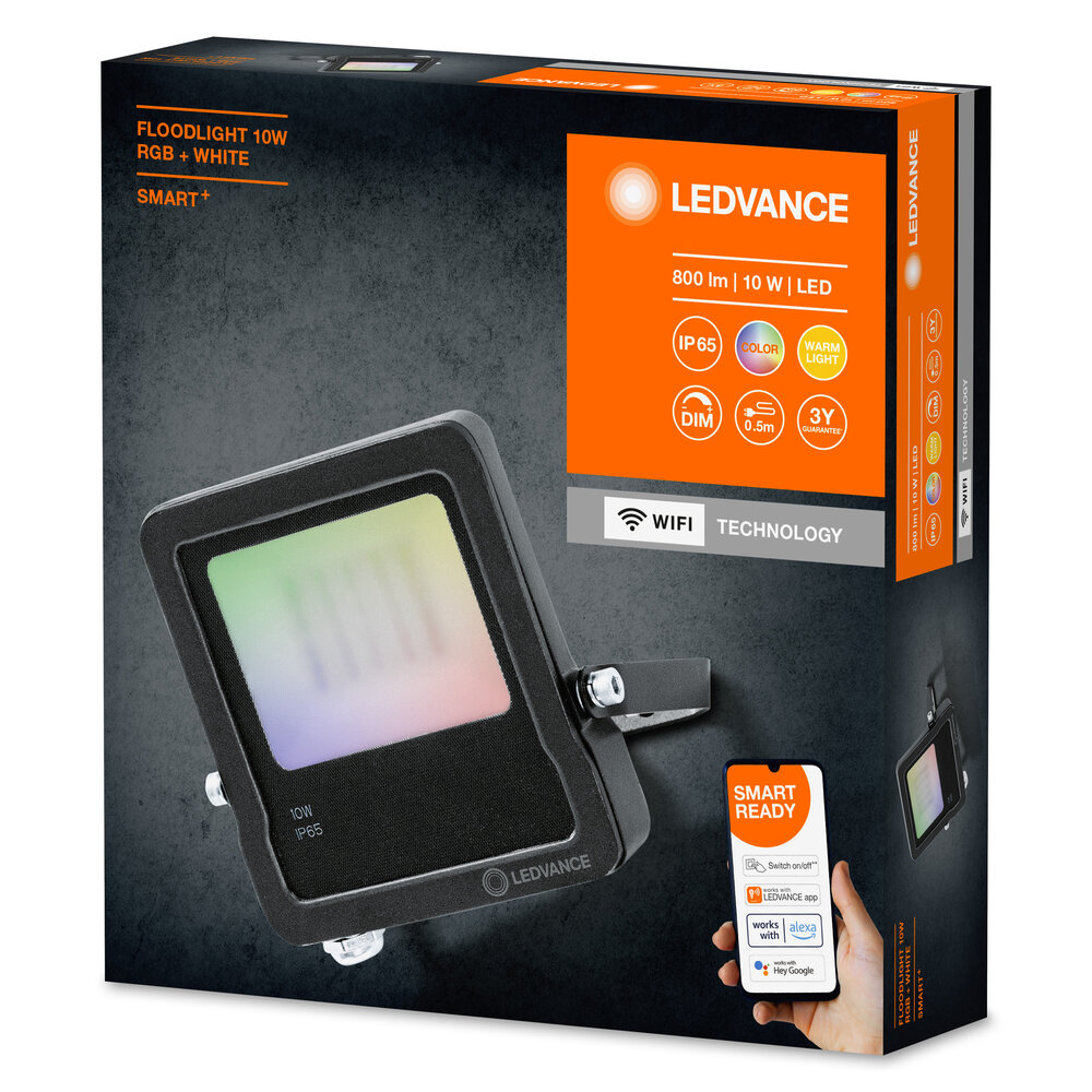 LEDVANCE GMBH SMART+ Wifi Floodlight 10W RGB + W Pic_3