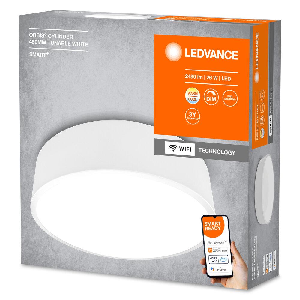 Ledvance SMART+ Wifi Orbis Cylinder White 450mm TW Pic_2