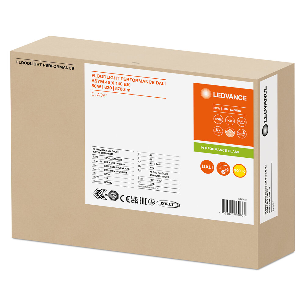 LEDVANCE GMBH FL PFM DA ASYM 45X140 50W 3000K BK Pic_4