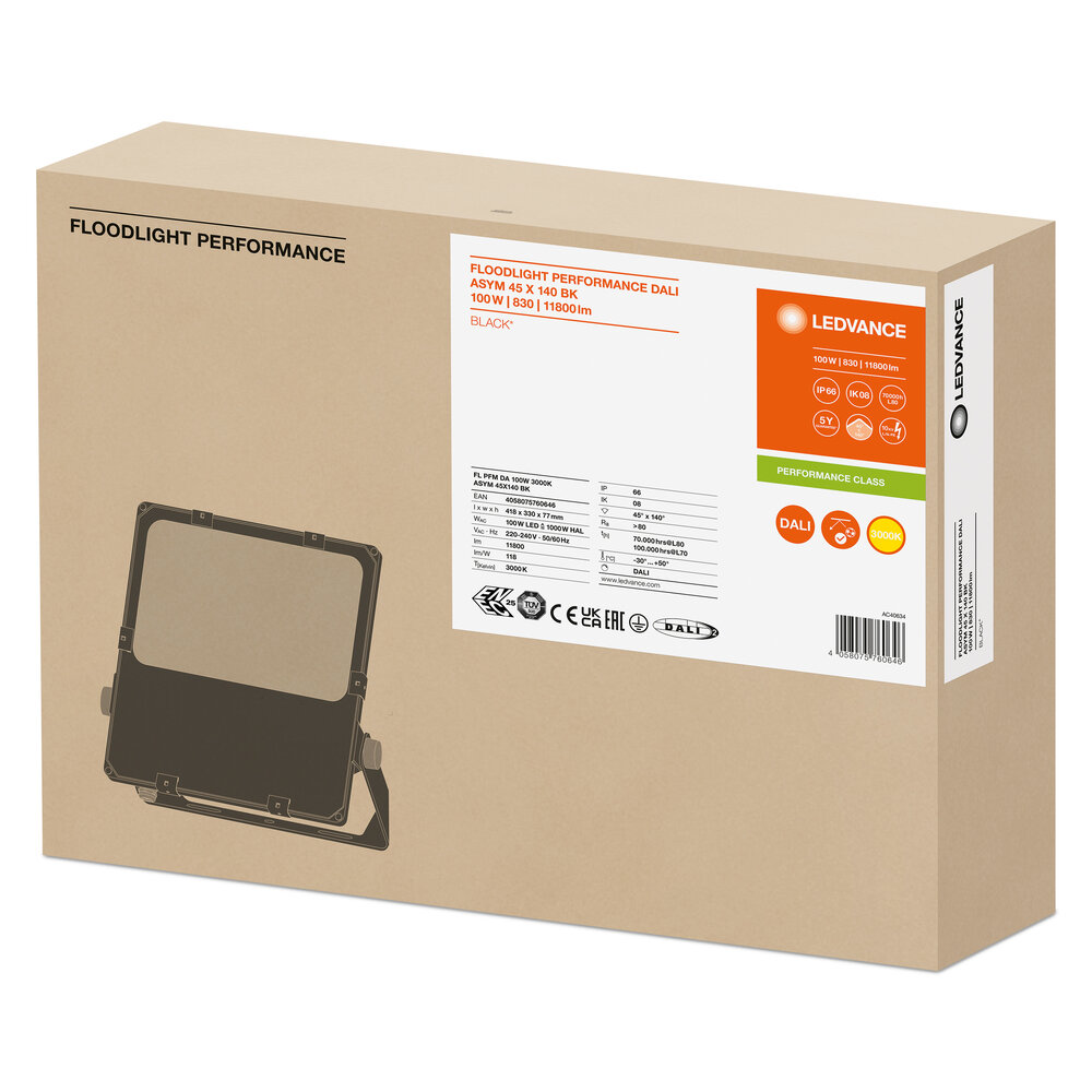 LEDVANCE GMBH FL PFM DA ASYM 45X140 100W 3000K BK Pic_3