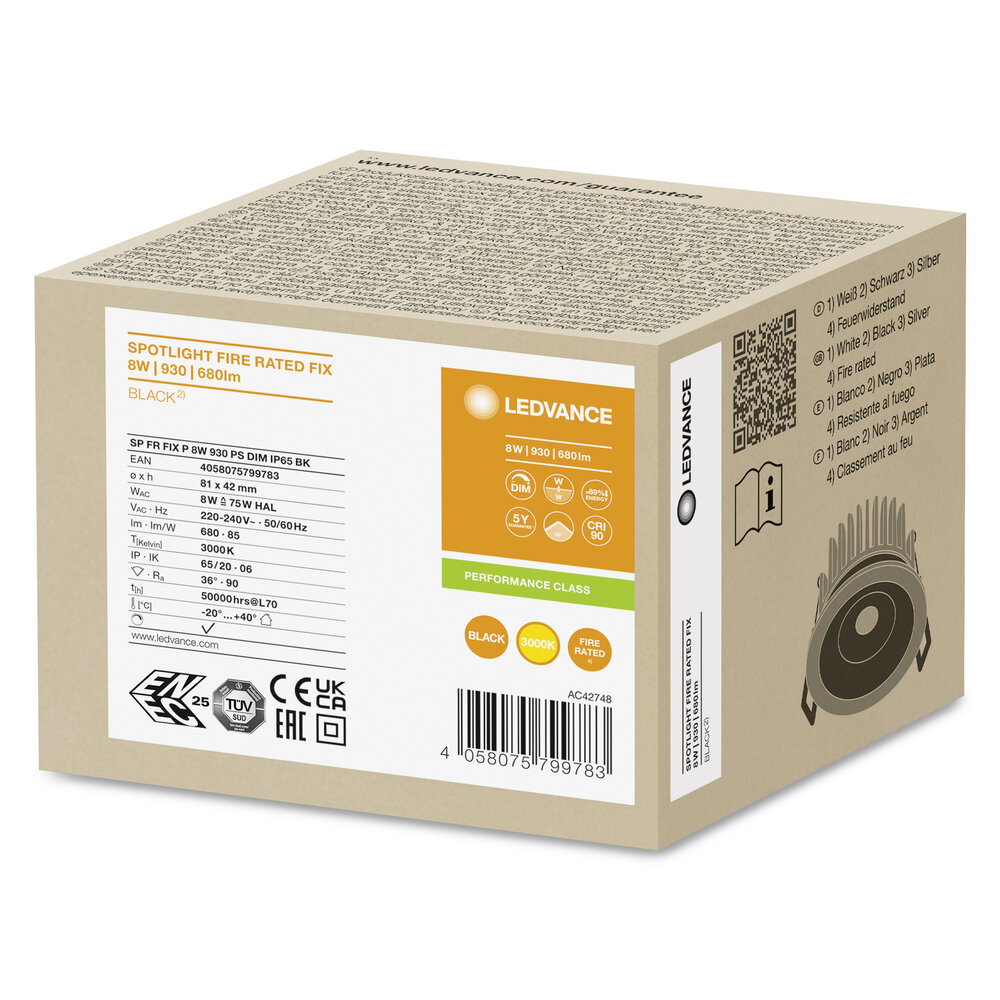 Ledvance SP FP FIX P 8W 930 PS DIM IP65 BK Pic_2