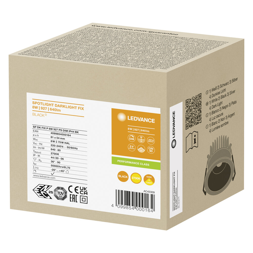 Ledvance SP DK FIX P 8W 927 PS DIM IP44 BK Pic_3
