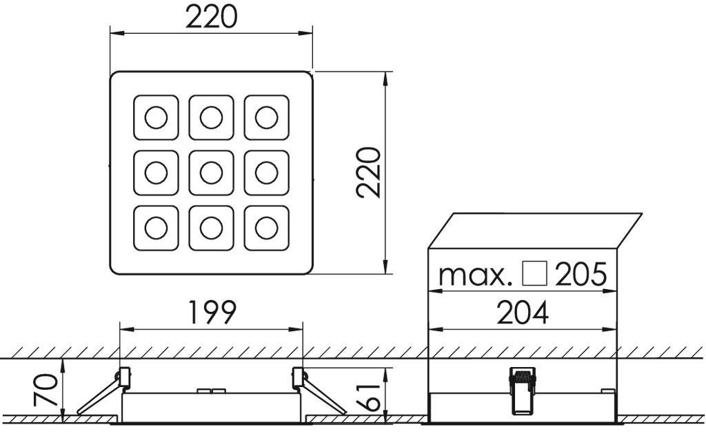 RIDI LEUCHTEN GMBH MIREFA-EDQ-3X3 DAFSW830MRG0300 Pic_1