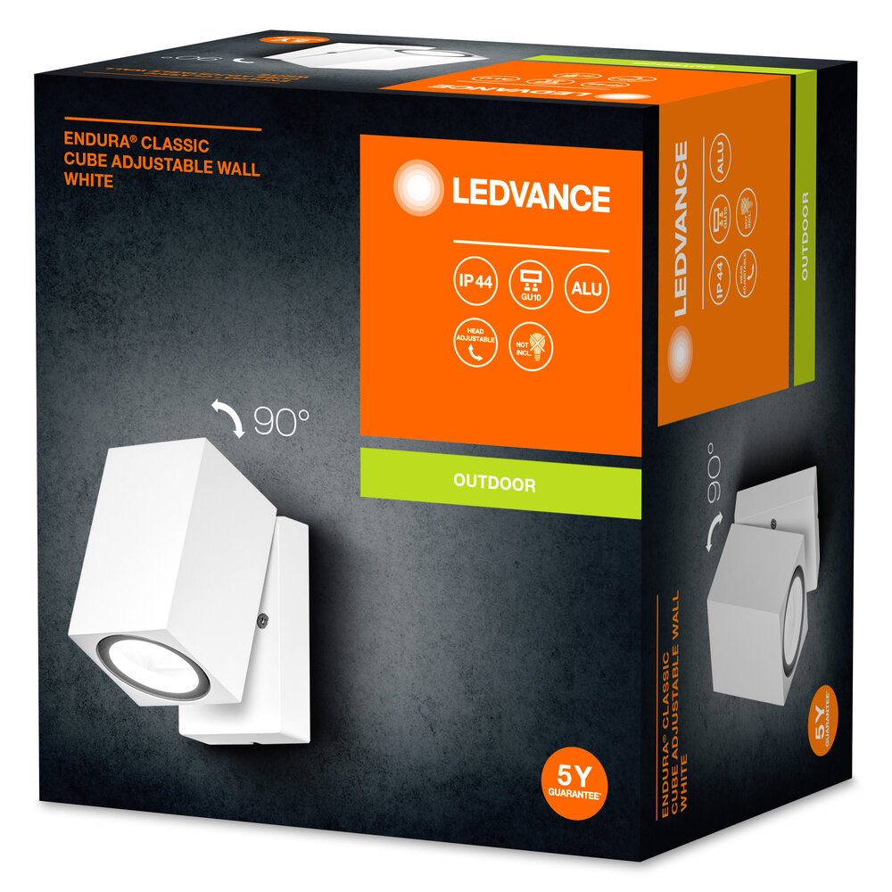 Ledvance ENDURA Classic Cube Adjustable Wall White Pic_2