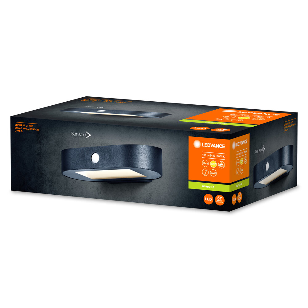 Ledvance ENDURA Style Solar Oval S Wall Sensor 4W 3000K Pic_1