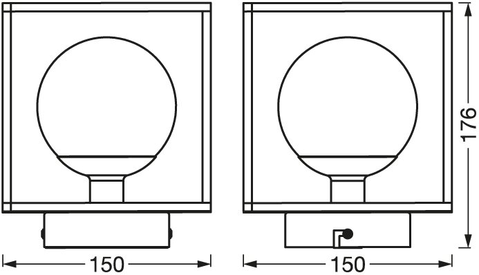 Ledvance Decor Square 150x150mm G9 IP44 BK Pic_4
