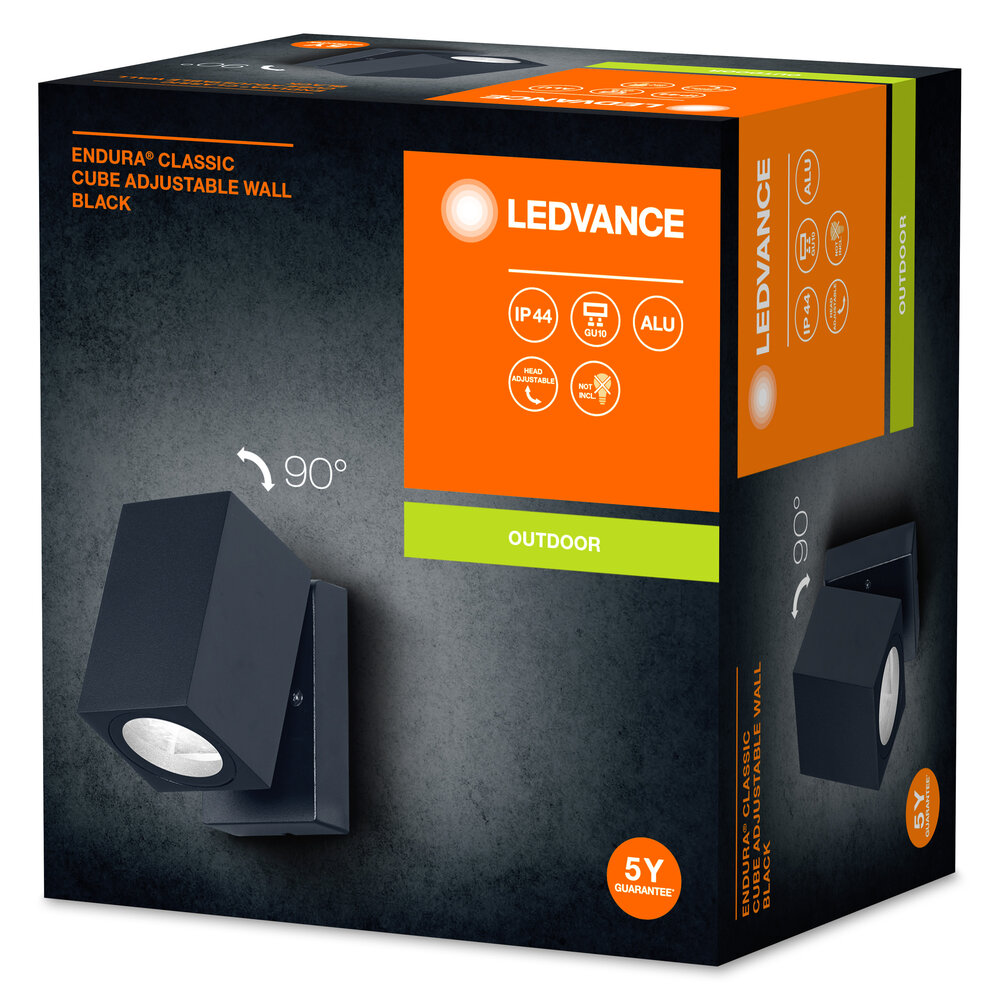 LEDVANCE GMBH ENDURA Classic Cube Adjustable Wall Black Pic_2
