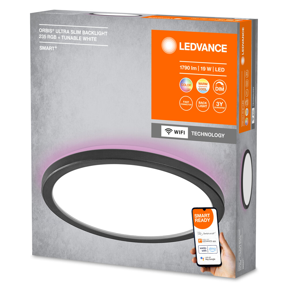 Ledvance SMART+ ORBIS Ultra Slim Backlight Black 235mm RGB Pic_2