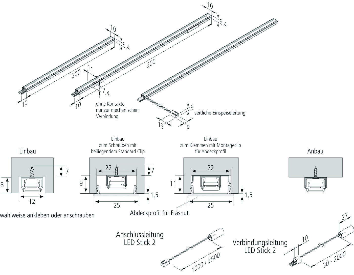 Hera, Enger LED Power-Stick S 300mm 12 LED 4,0W ww SE 2,5m Pic_3