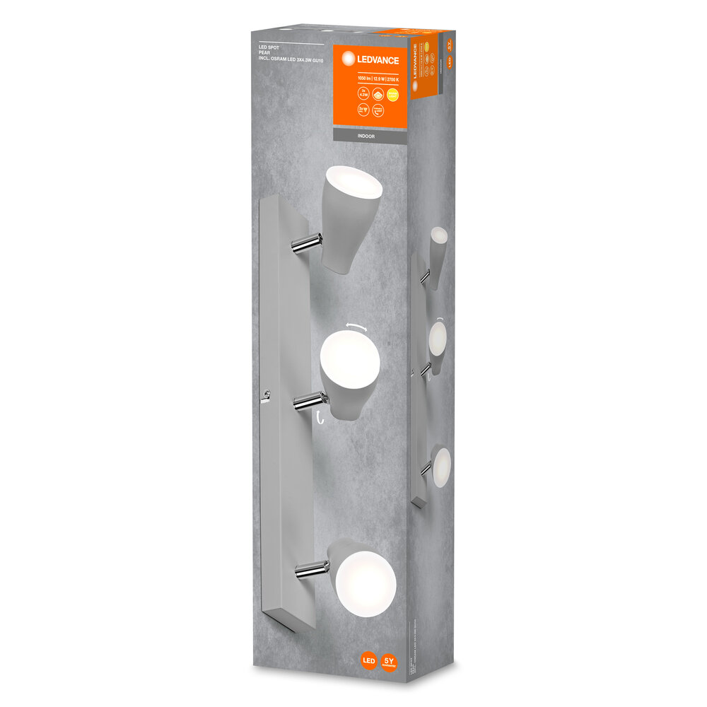 Ledvance LED Spot Pear 3 x 4.3W 2700 K GU10 Pic_2