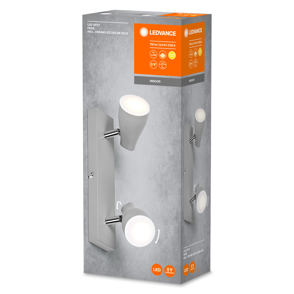 Ledvance LED Spot Pear 2 x 4.3 W 2700 K GU10 Pic_2