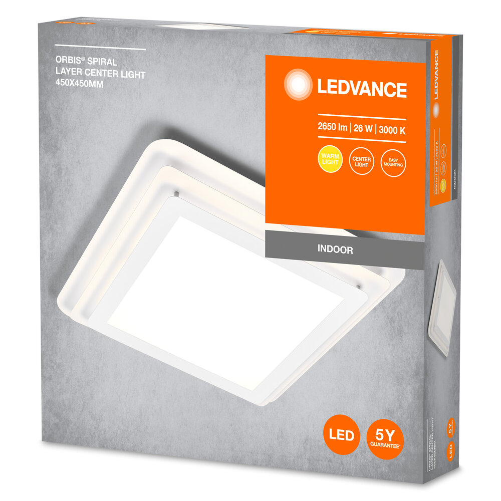 Ledvance Orbis Spiral Layer Square 26W White Pic_2