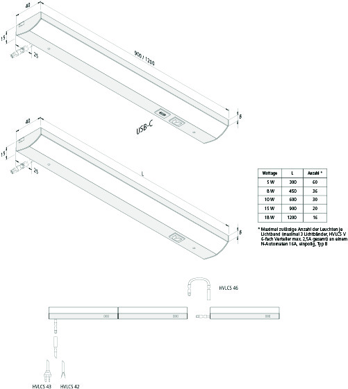 Hera, Enger LED ModuLite F 900mm 15W nw schwarz Pic_3