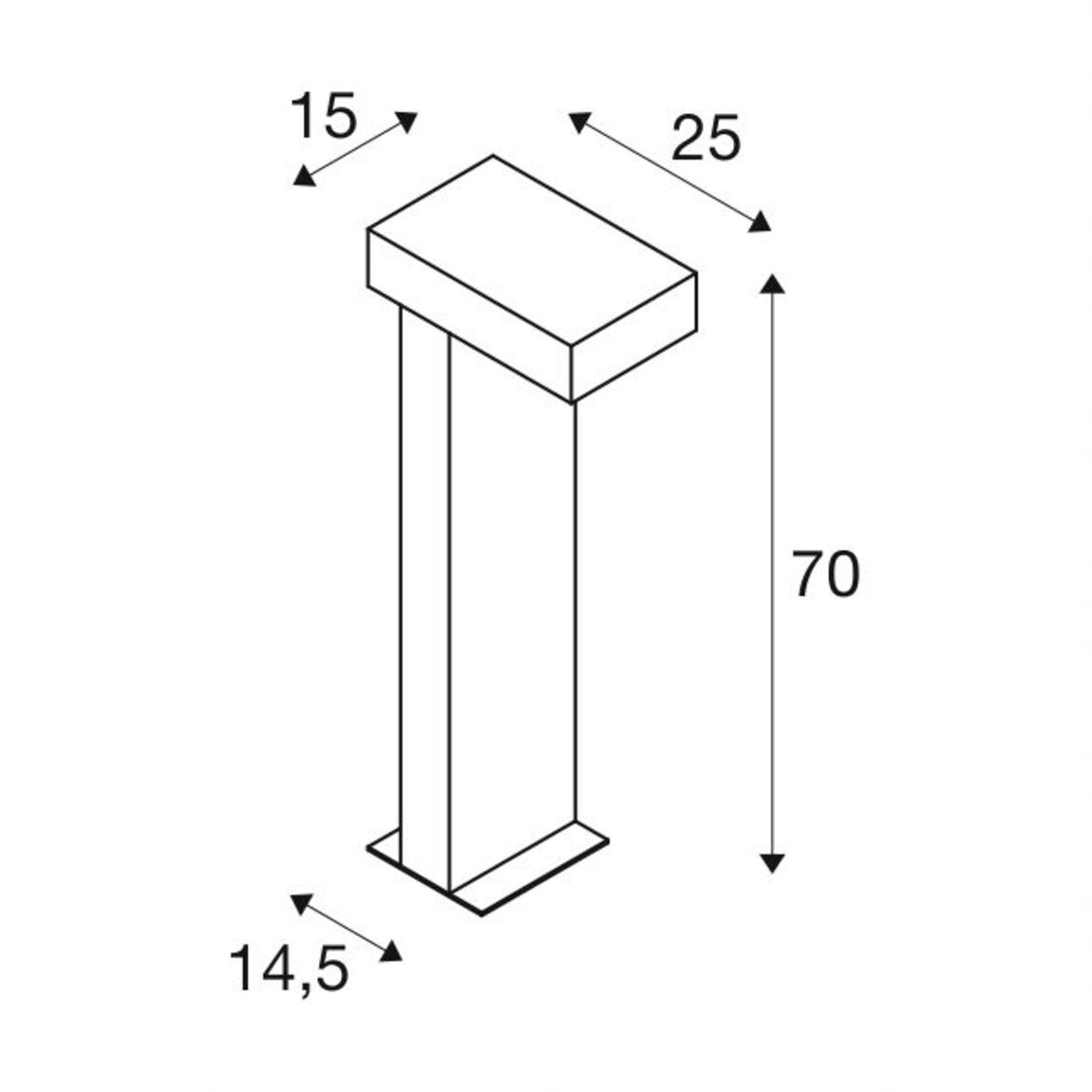 Slv RUSTY® PATHLIGHT 70 Pole 3000K IP55 rost Pic_5