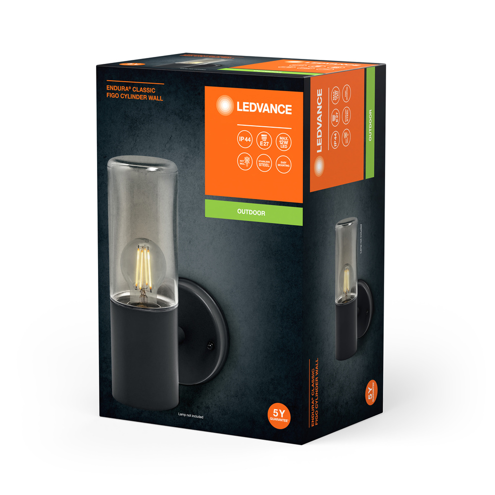 Ledvance Endura Classic Figo Cylinder Wall E27 Dark Gray Pic_1