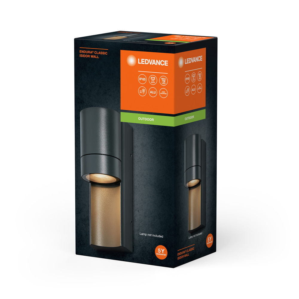 Ledvance Endura Classic GU10 IP65 Isidor Wall Dark Gray Pic_2