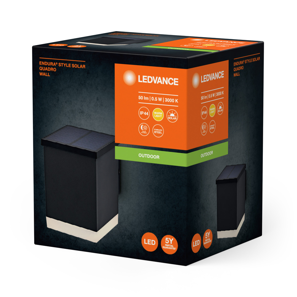 Ledvance Endura Style Solar Wall Quadro Dark Gray Pic_2