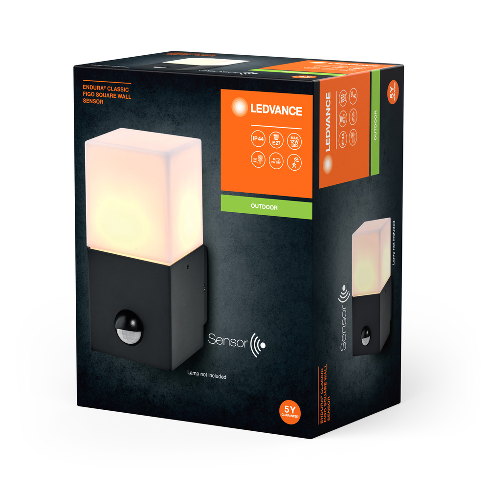 Ledvance Endura Classic Figo Square Wall Sensor E27 DG Pic_1