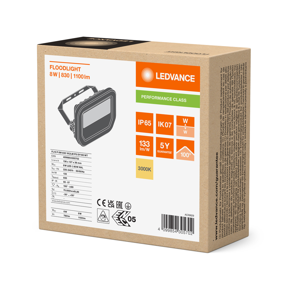 Ledvance FL 10 P 8W 1K2LM 830 PS SY100 WT Pic_1