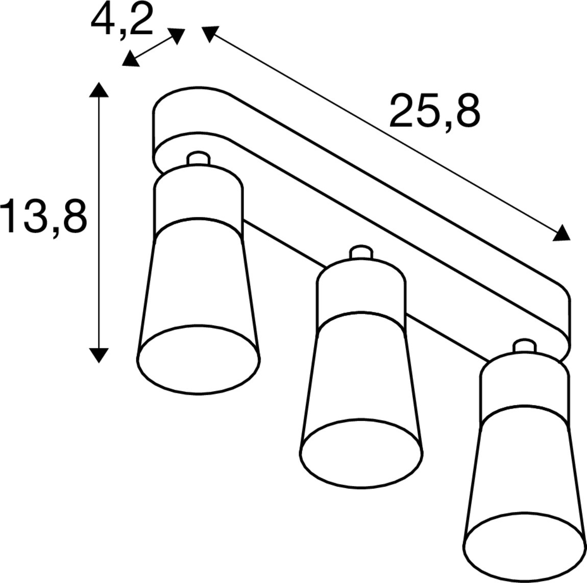 Slv PURI 2.0 Cone CW Triple Long GU10 s/go Pic_2