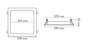 Nobile Licht LED Panel Flat 300 Q SCCT 350mA Pic_4