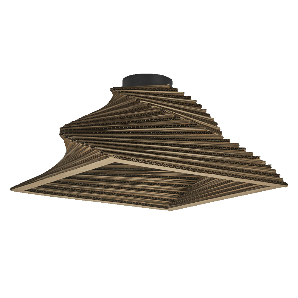 Ledvance Decor Cardboard Square Ceiling Turn E27 Brown Pic_1