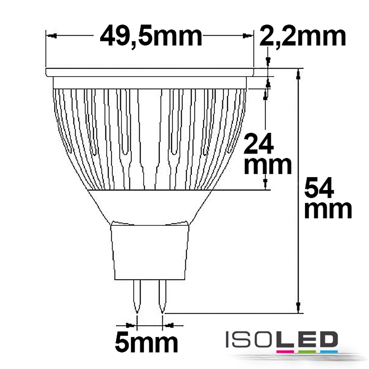 ISOLED MR16 LED Strahler 6W GLAS-COB Pic_2