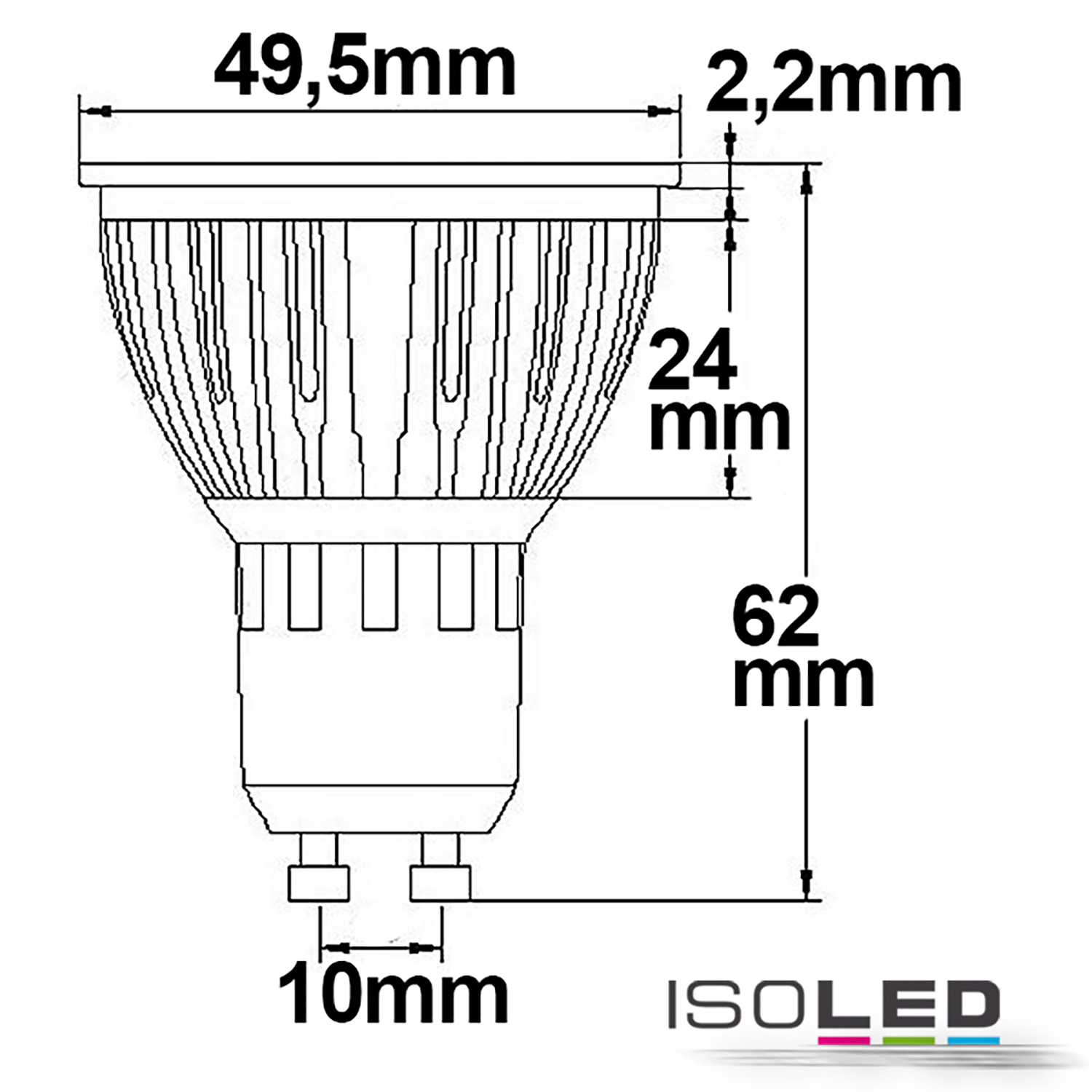 ISOLED GU10 LED Strahler 6W GLAS-COB Pic_2