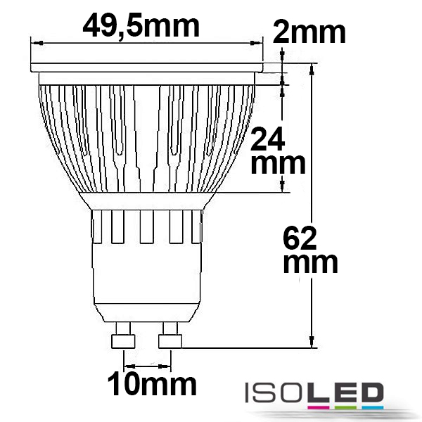 ISOLED GU10 LED Strahler 5,5W COB Pic_2