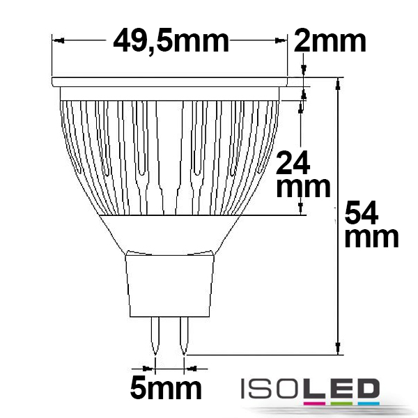 ISOLED MR16 LED Strahler 5,5W COB Pic_1