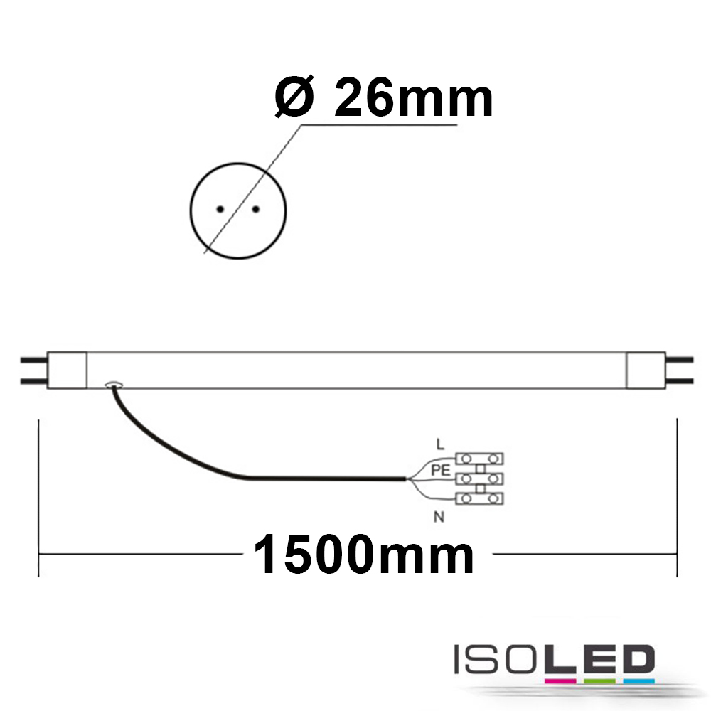 ISOLED T8 LED Röhre, 150cm, 33W Pic_2