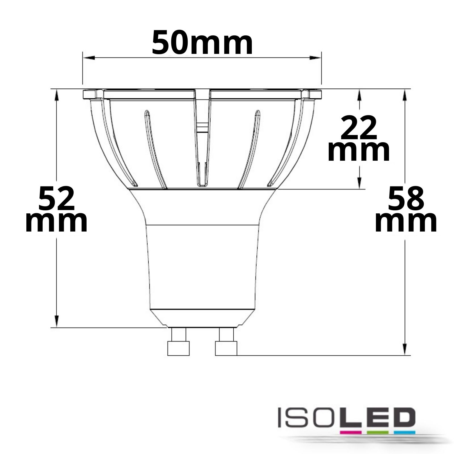 ISOLED GU10 LED Strahler 8W COB Pic_1