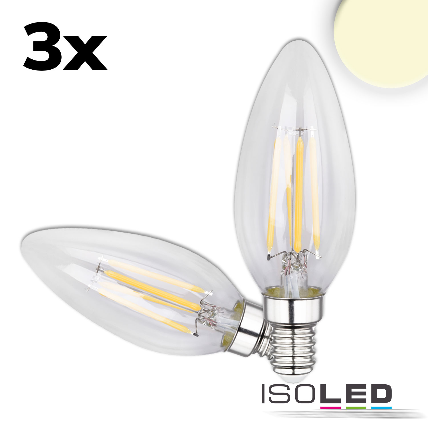 ISOLED E14 LED Kerze, 4W, klar Pic_1