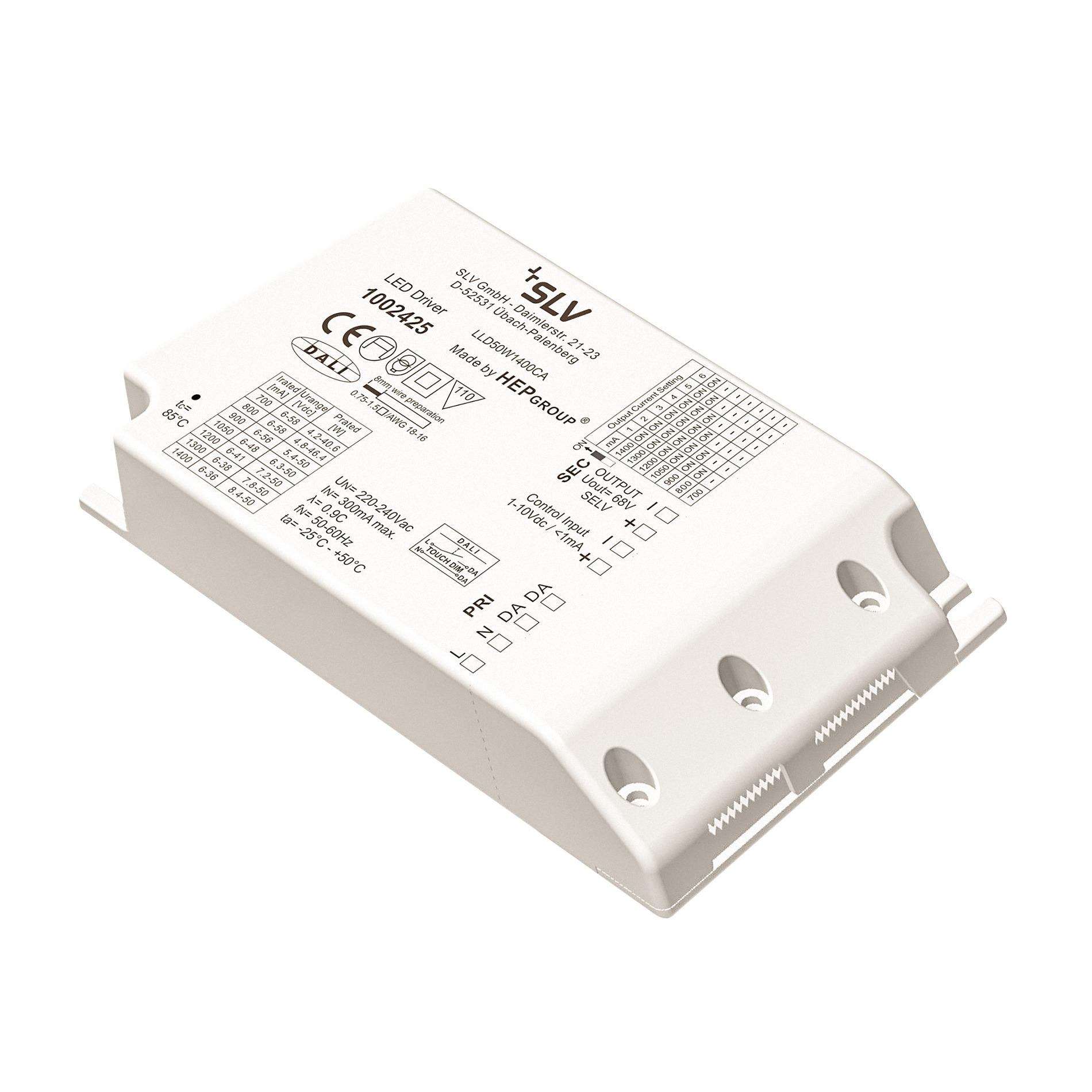 SLV ELEKTRONIK GMBH LED Treiber 50W 700-1500mA 1-10V/DALI Pic_1