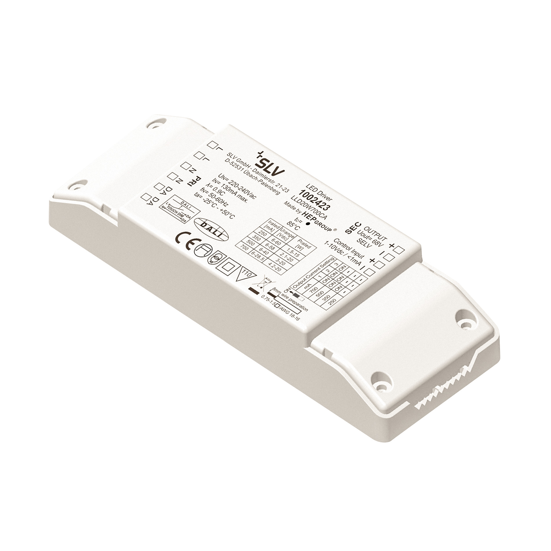 SLV ELEKTRONIK GMBH LED Treiber 20W 250-700mA 1-10V/DALI Pic_1