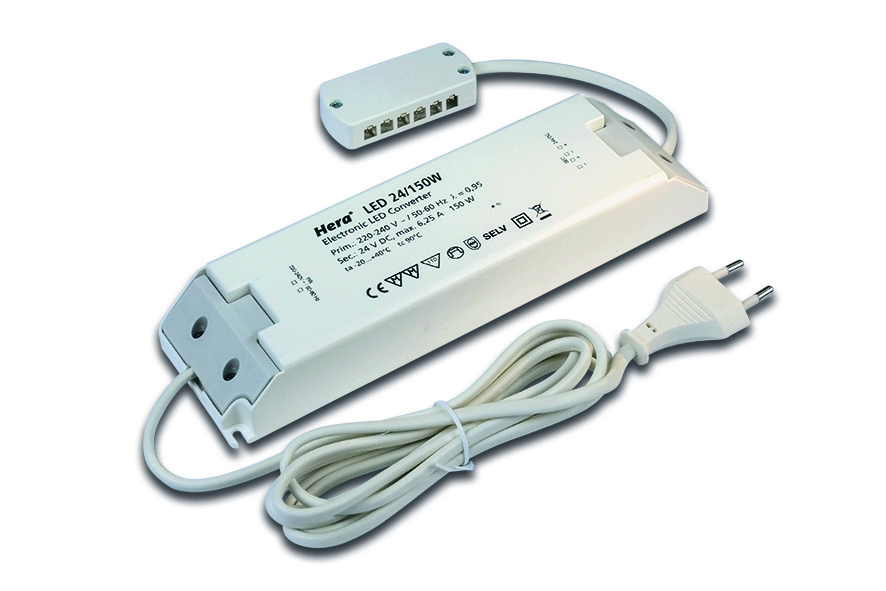 Hera, Enger Trafo LED 24/150W Eurostecker, 12-fach Verteiler Pic_1