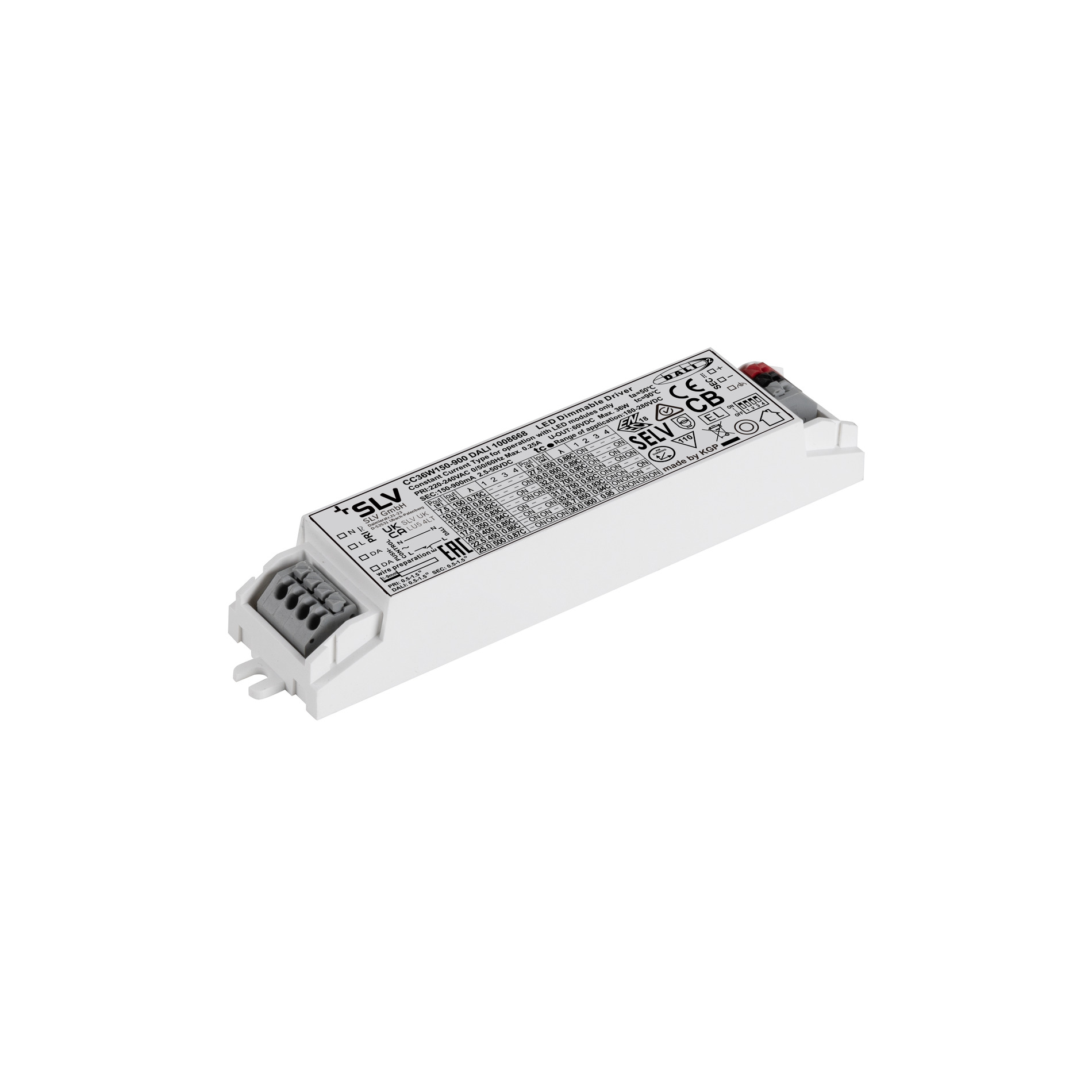 Slv LED Treiber 36W 100-900mA DALI weiß Pic_3