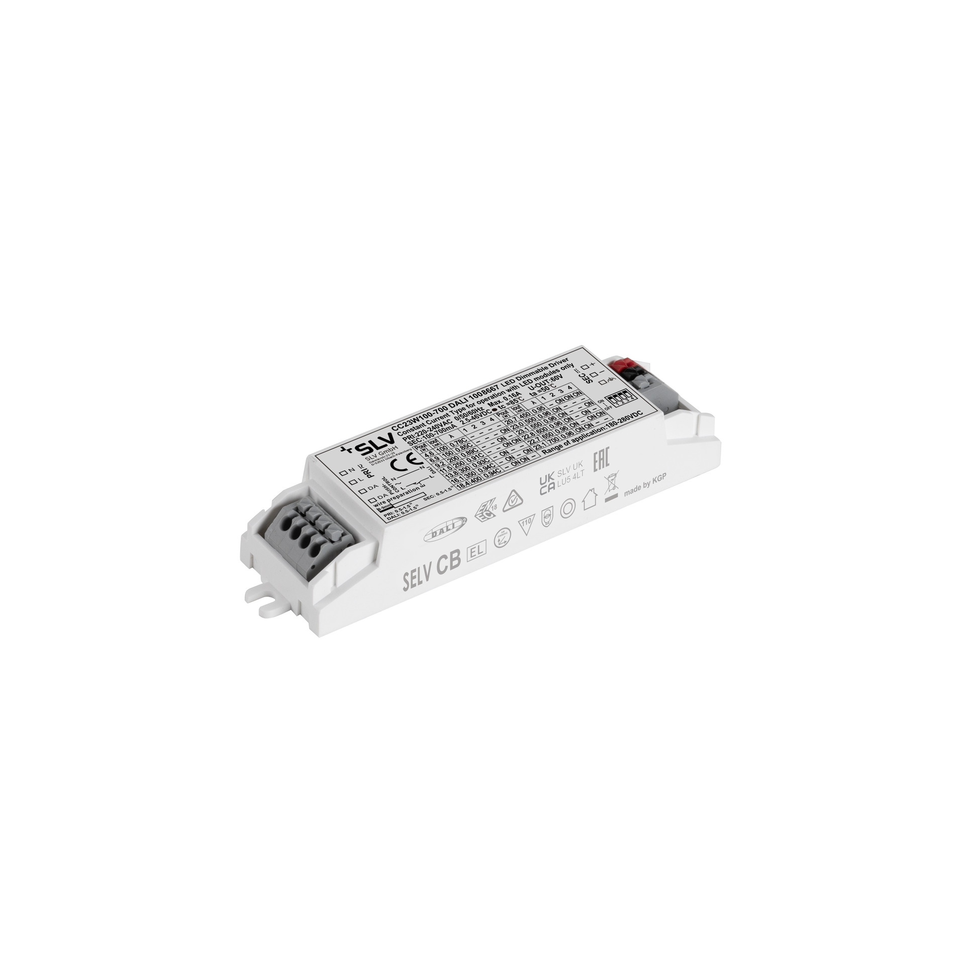 Slv LED Treiber 23W 100-700mA DALI weiß Pic_2